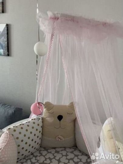 Балдахин в детскую кроватку с держателем