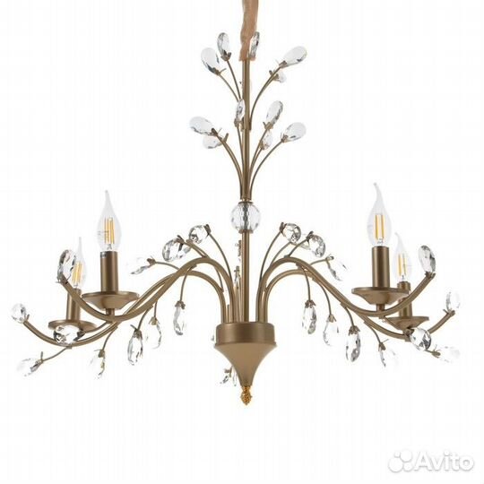 Люстра 'Риана' 5хЕ14 40Вт золото 55х55х45см