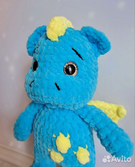 Плюшевый дракон ручной работы