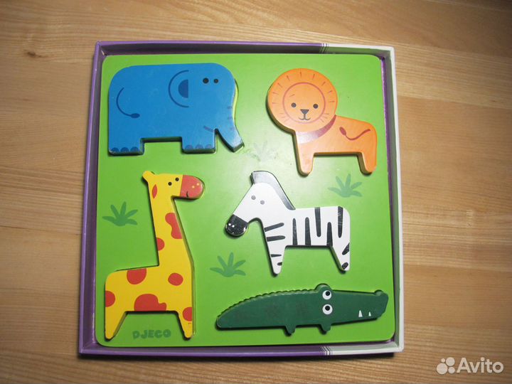 Djeco Сортировка-пазл Животные сафари