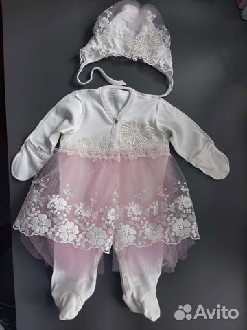 Комплект платье на выписку для девочки