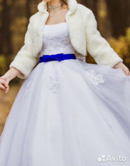 Свадебная шубка накидка