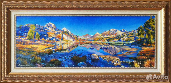 Картина маслом на холсте Горы. -на подарок