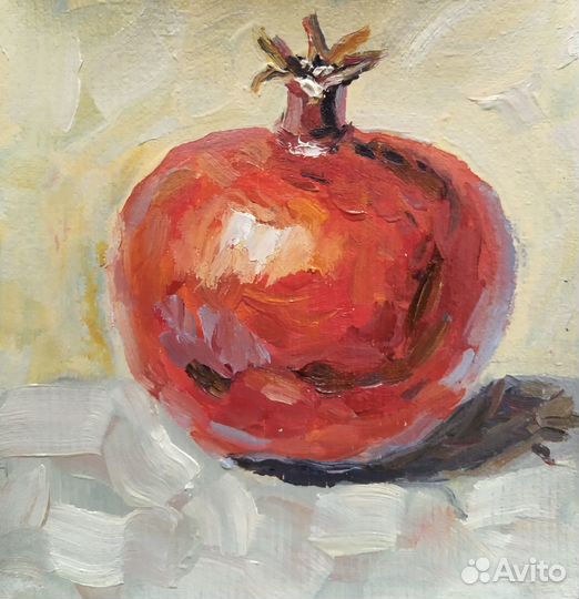 Картина маслом натюрморт, ягоды 17*17см миниатюра