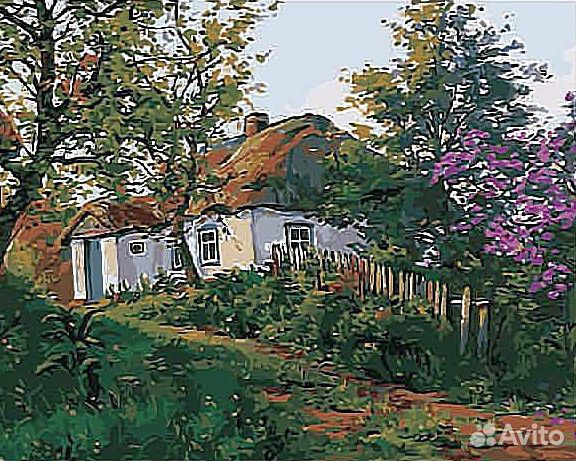 Картины по номерам сирень У дома