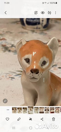 Фарфоровые статуэтки СССР львенок