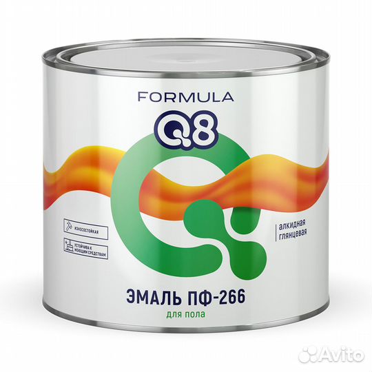 Эмаль пф-266 для пола алкидная Formula Q8, глянцев