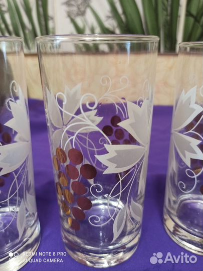 Стаканы для сока, 5 шт., цена за все Чехословакия