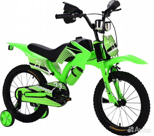 Велосипед-мотоцикл actiwell bik-st16 зеленый