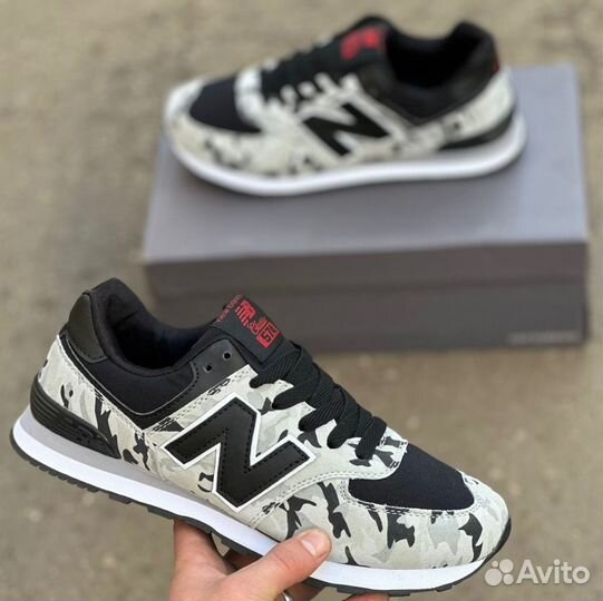 Кроссовки мужские новые NB 574 черно-белые 41-44