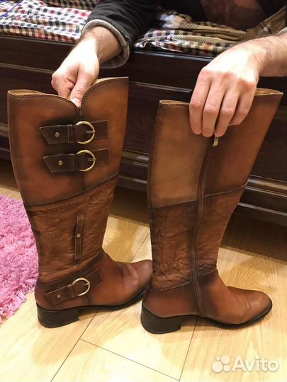 Сапоги кожаные