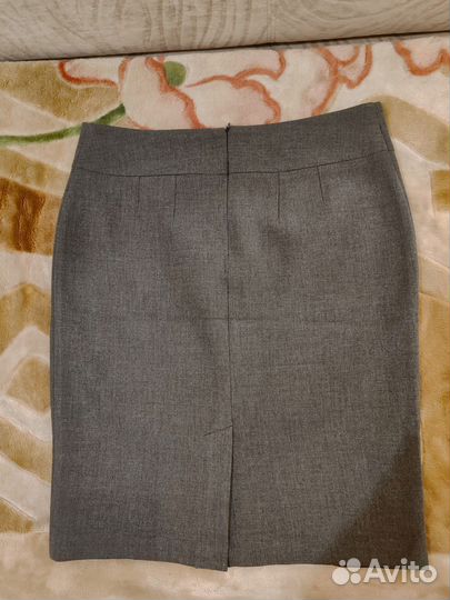 Юбка женская прямая, 48 р, цвет серый, новая