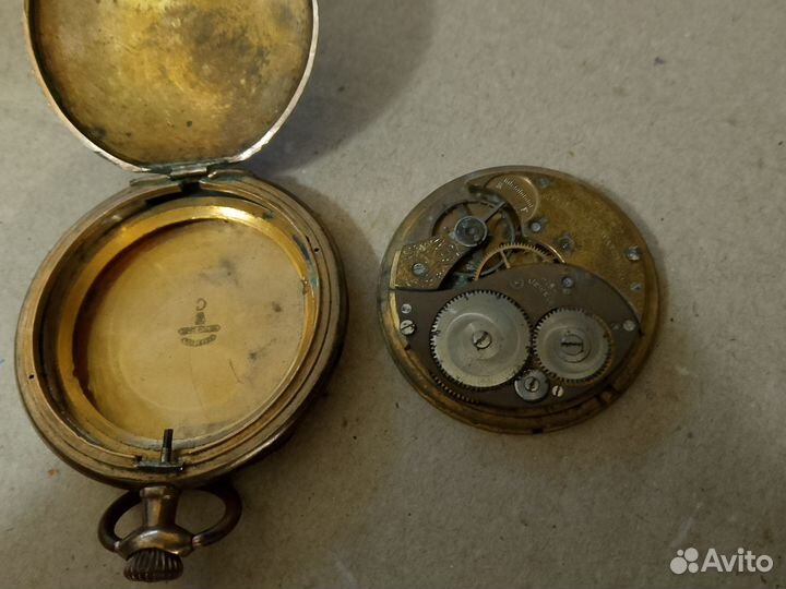 Старые Часы карманные Elgin Natl Watch на запчасти