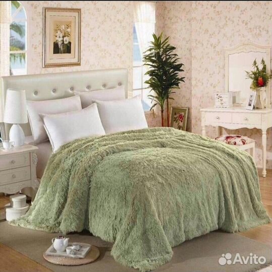 Новые Пушистые пледы Травка В наличии разные цвета