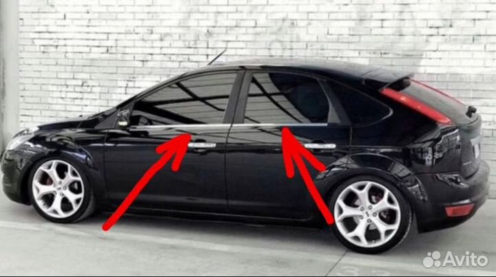 Хром накладки дверей форд фокус 2