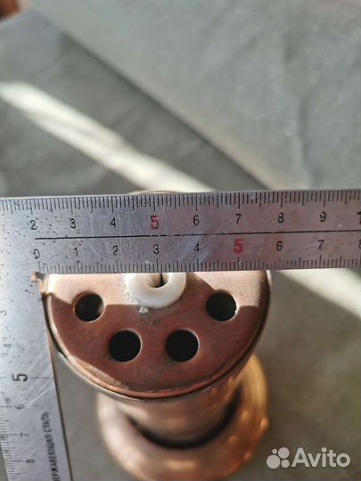 Медный плафон от одиночной люстры СССР