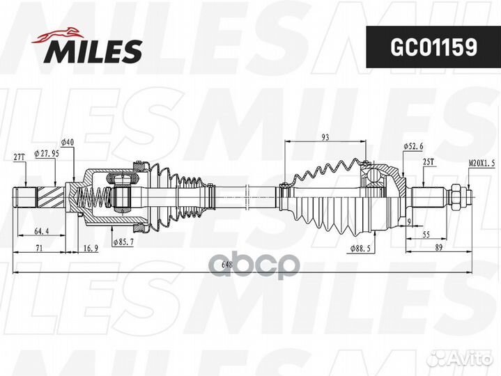 Привод в сборе передний левый renault duster 4x