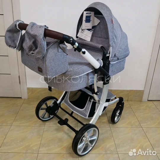 Коляска luxmom 608 2в1 и 3в1 серый New