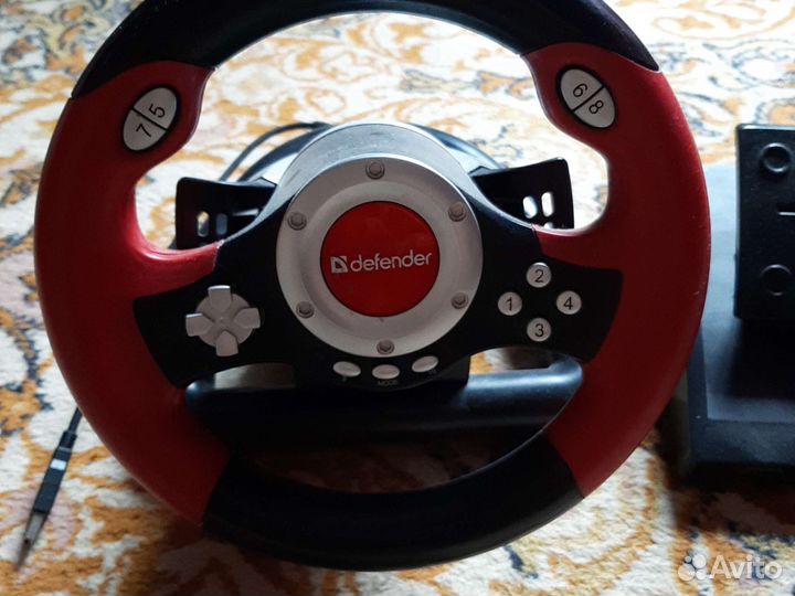 Игровой руль с педалями для пк