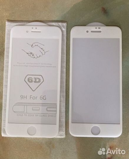 Защитный чехол iPhone 6s силиконовый и стекло 5D