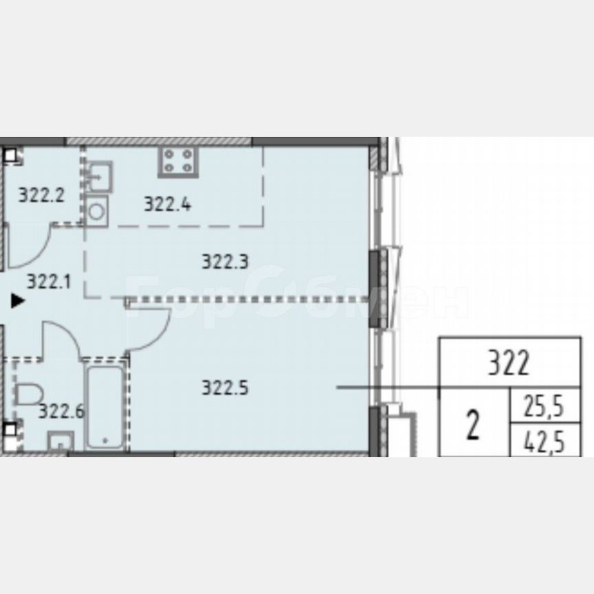 2-к. квартира, 42,5 м², 28/34 эт.