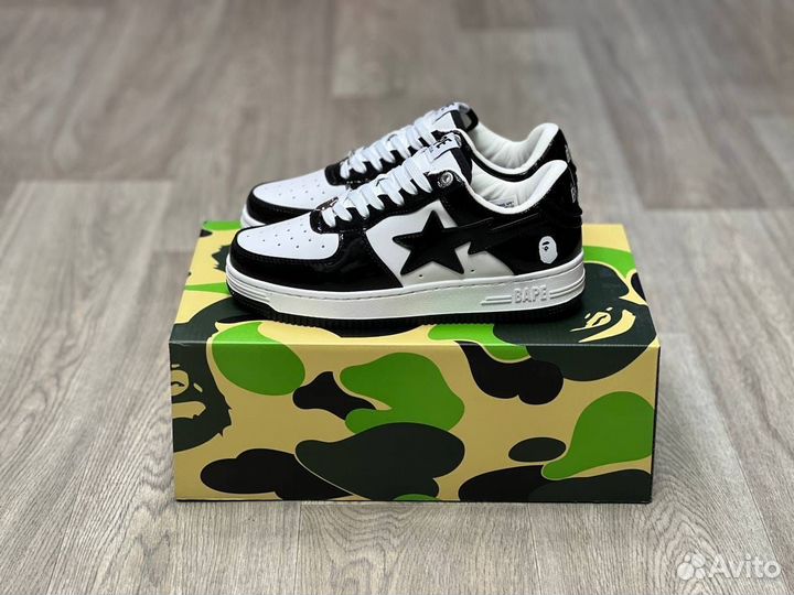 Кроссовки Bape Sta Air Force 1 Black White (36-45)