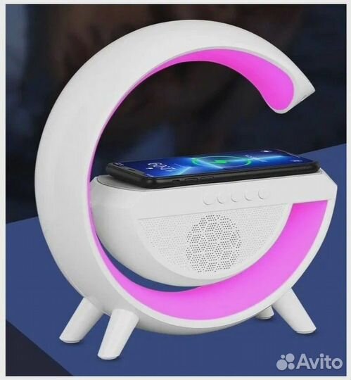 Настольная Bluetooth колонка с зарядкой, LED