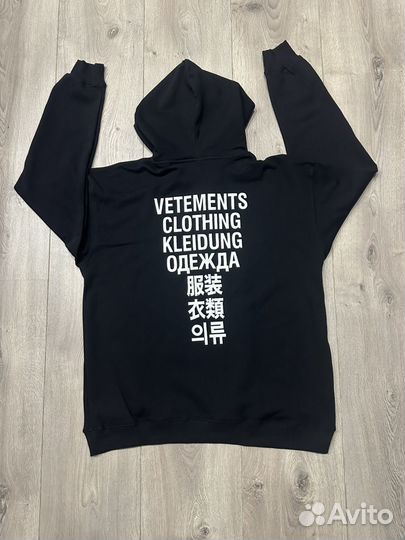 Худи Vetements clothing черное мужское