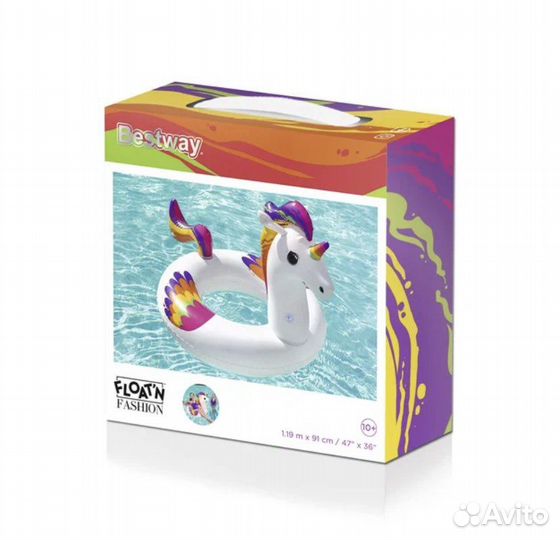 Надувной круг единорог