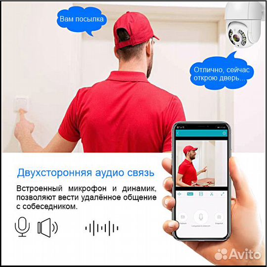 Уличная поворотная WiFi видеокамера 2мп