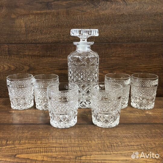 Штоф и стаканы Богемия