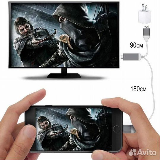 Кабель Lightning - hdmi 2.0 метра