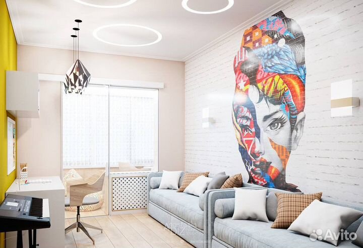 Цифровая печать изображений на стенах, на холсте