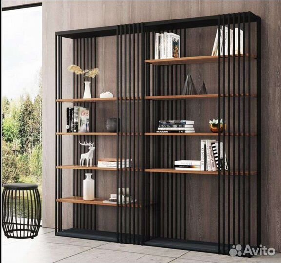 Стеллаж металлический лофт/стеллаж с рейками