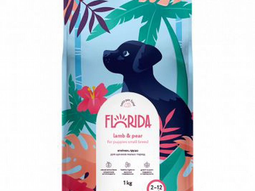 Florida корм для щенков ягенок, средние породы