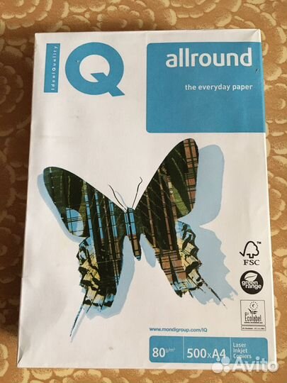 Офисная бумага А4 IQ белая и цветная