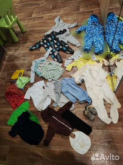 Пакет вещей для мальчика размеры разные