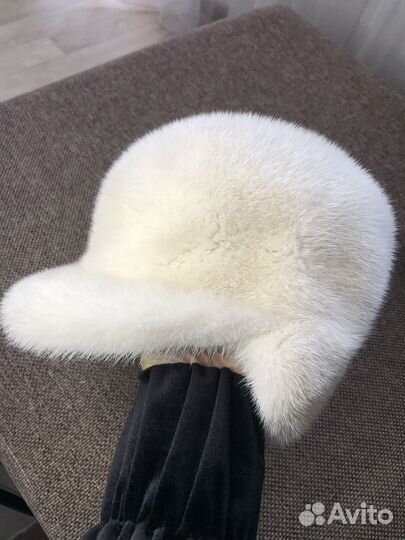 Норковая кепка женская с ушками