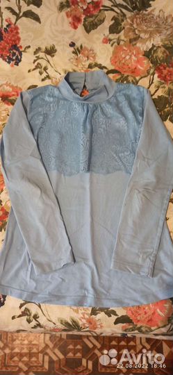 Блузка белая для девочек 134-140