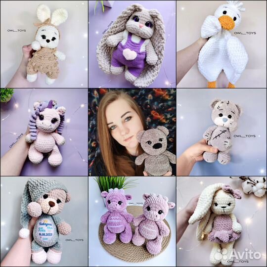 Вязаные игрушки в наличии и на заказ