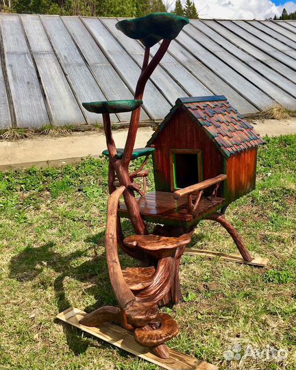 Домик для кошки из дерева