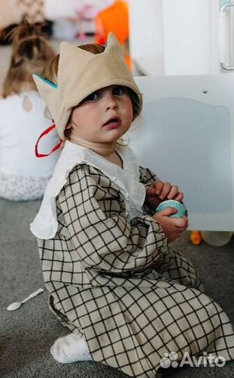 Текстильная корона на завязках