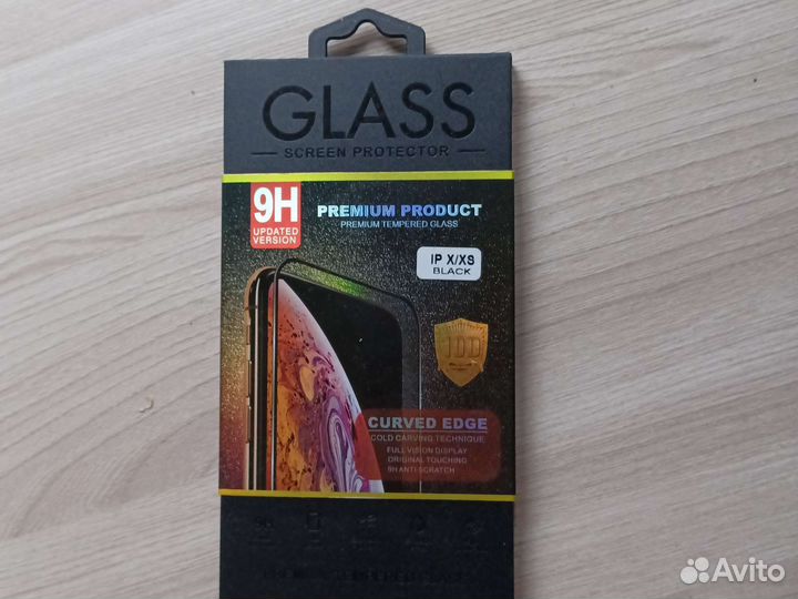 Стекло защитное на iPhone X/XS новое