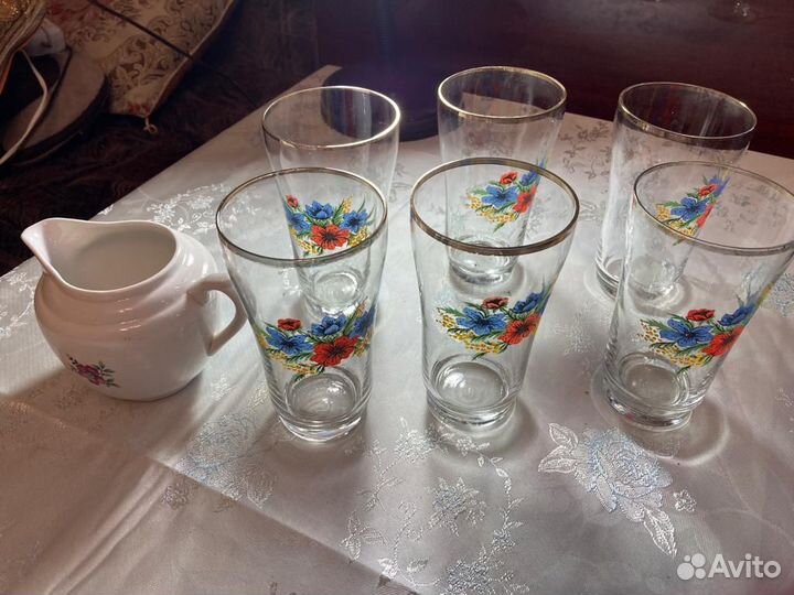 Кастрюля 9,5 л,ваза,стаканы (6 шт)