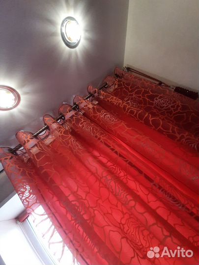 Комплект : шторы и тюль на люверсах