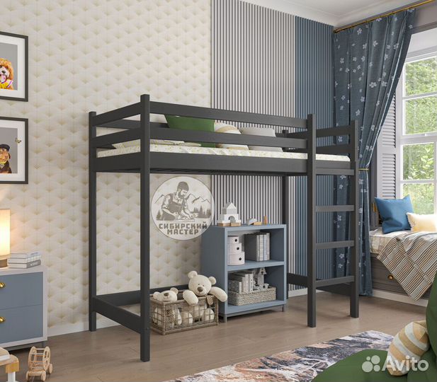 Кровать чердак высокий борт