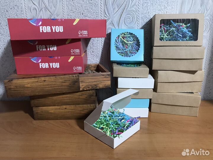 Коробки подарочные с наполнителем