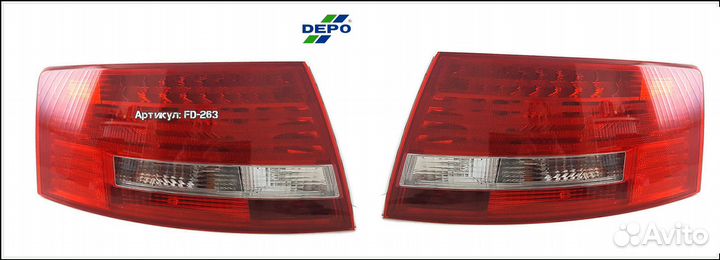 Левый фонарь задний А6 С6