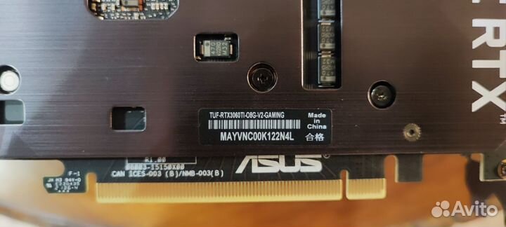 Видеокарта rtx 3060ti Asus tuf gaming
