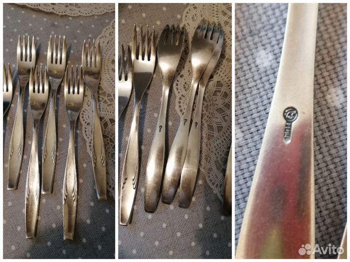 Набор столовых приборов мельхиор СССР